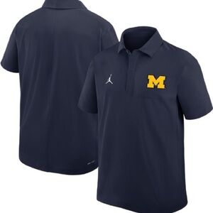 Nike MENS MICHIGAN WOLVERINES BLUE NIKE DRI-FIT SHORT SLEEVE POLO SHIRT